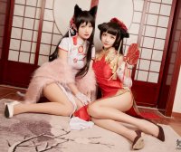 源纱希喵喵喵&Meiyi_烛墨 犬獒旗袍 [12P-157MB]