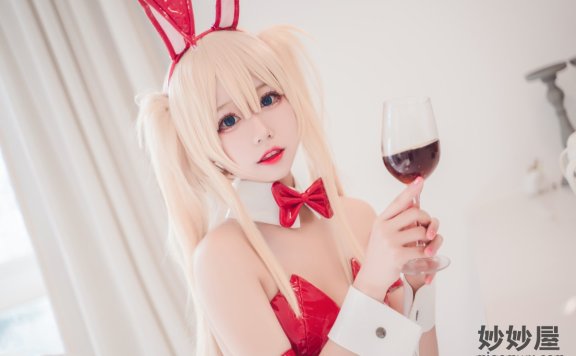 喵糖映画 VOL.021 黑网袜红色兔女郎